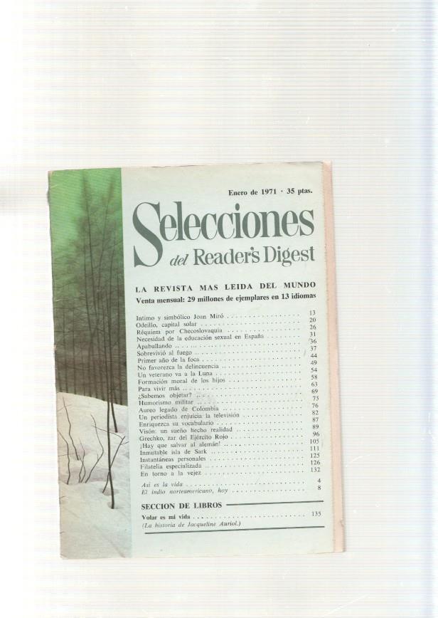 Selecciones del Reader s Digest, enero 1971 : Intimo y simbolico Joan Miro-