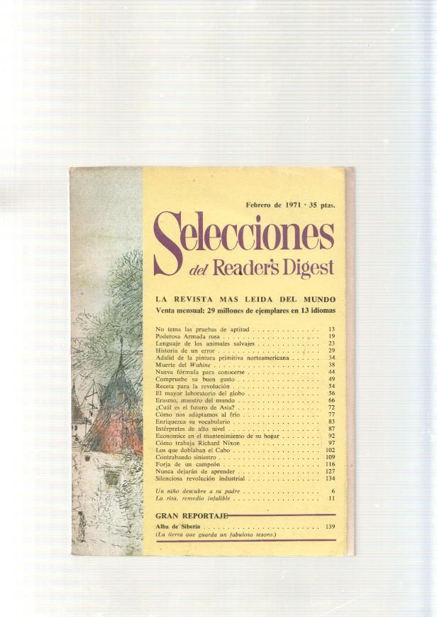 Selecciones del Reader s Digest, febrero 1971: No tema las pruebas de aptitud-
