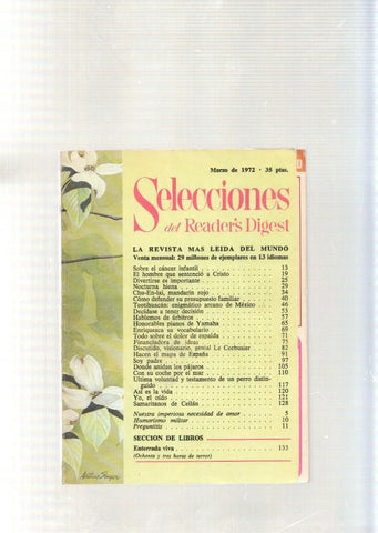 Selecciones del Reader s Digest, marzo de 1972: Sobre el cancer infantil- El