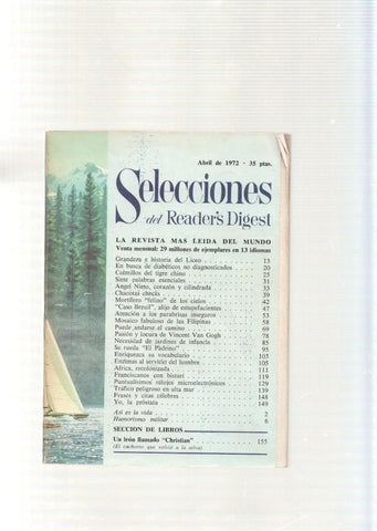 Selecciones del Reader s Digest, abril 1972: Grandeza e historia del Liceo- En bus-