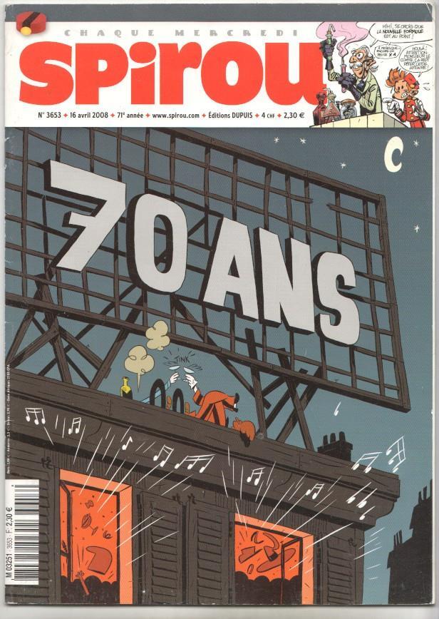 Revista Spirou num 3653, año 71, 16/4/2008 - Une histoire complète de Berthet