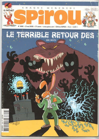 Revista Spirou num 3658, año 71, 21/5/2008 - Le terrible retour des mini recits