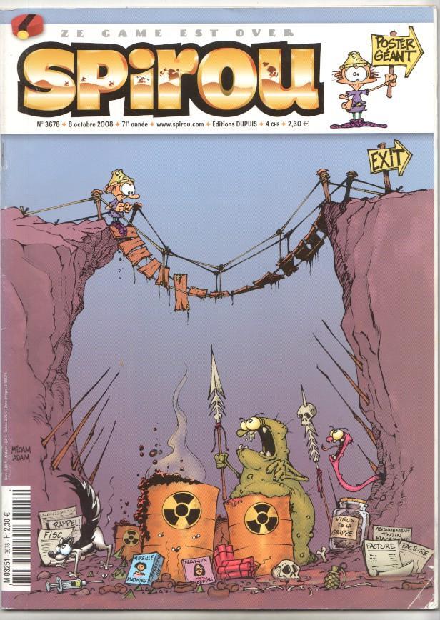 Revista Spirou num 3678, año 71, 8/10/2008 - Ze game est over