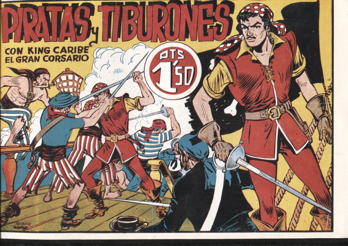 Facsimil: King Caribe el gran corsario: Piratas y tiburones