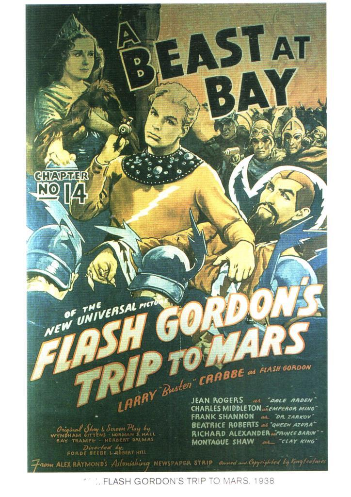 Poster DIN 4 numero 0972: Flash Gordon's TGrip to Mars. 1938: Larry Buster Crabbe