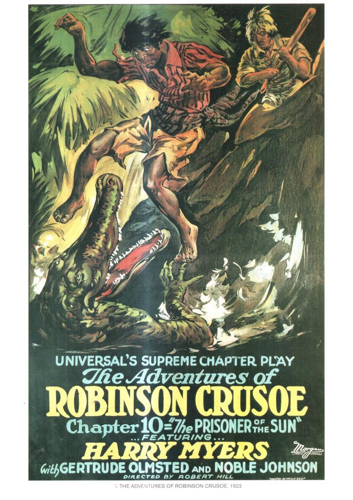 Poster DIN 4 numero 0973: The Adventures of Robinson Crusoe, 1922: Harry Myers