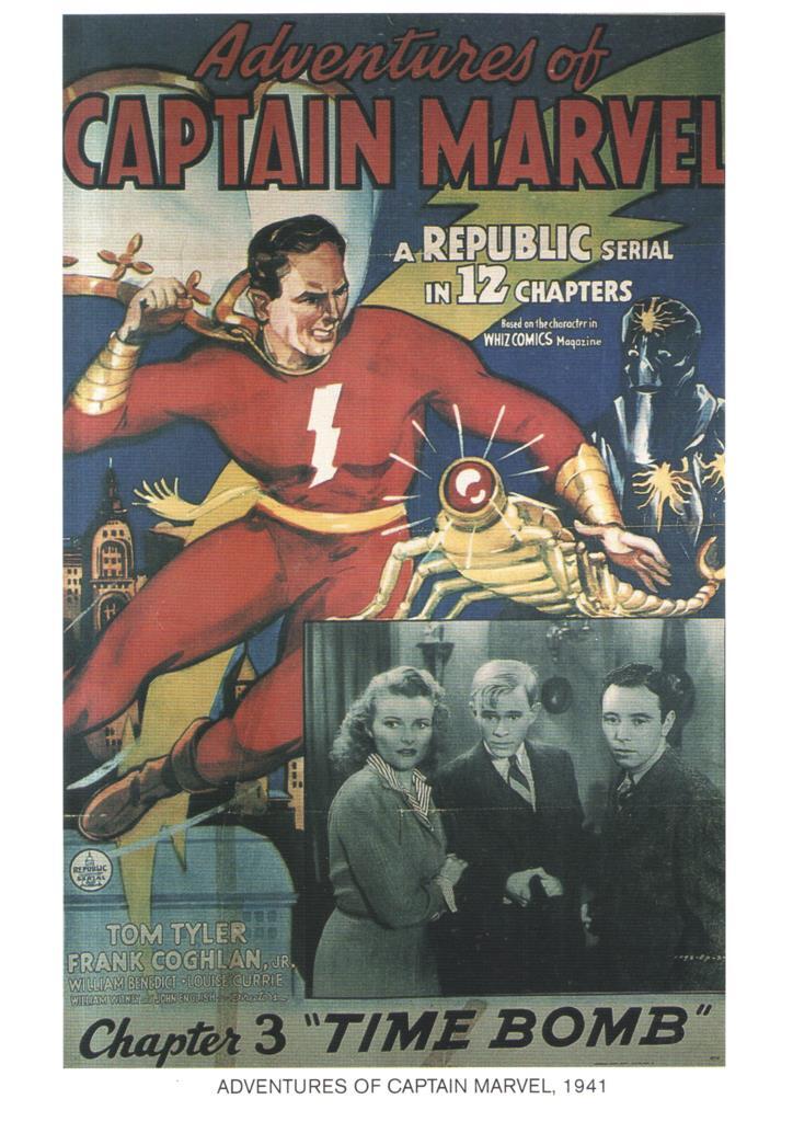 Poster DIN 4 numero 0979: Adventures of Captain Marvel, 1941: chapter 3: time bomb: Tom Tyler 