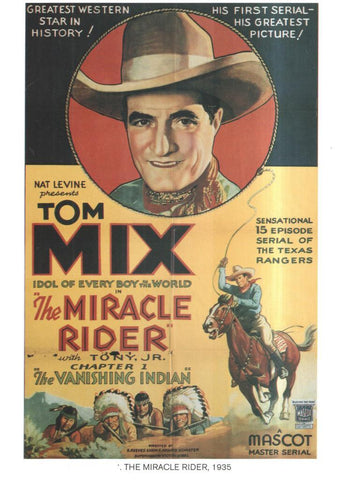 Poster DIN 4 numero 1168: The Mircle Rider, 1935: chapter 1: the vanishing indian: Tom Mix 