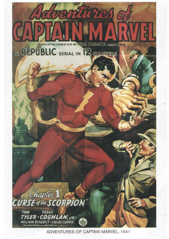 Poster DIN 4 numero 1171: Adventures of Captain Marvel, 1941: chapter 1: curse of the scorpion: Tom Tyler 