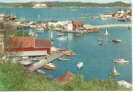 POSTAL A5144: Puerto de Kragerd, Noruega