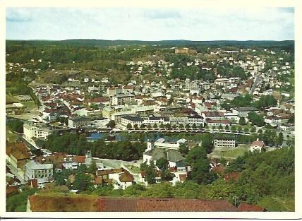 POSTAL A5130: Panoramica de Halden, Noruega