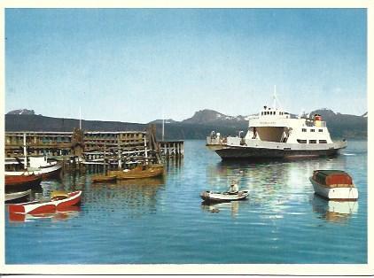 POSTAL A5168: Ferry en Narvik, Noruega