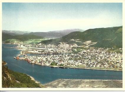 POSTAL A5166: Vista de Mosjoen, Noruega