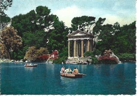 POSTAL A5086: Lago de Villa Borghese en Roma
