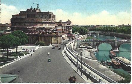 POSTAL A5084: Puente y Castillo de Sant Angelo en Roma