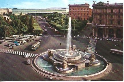 POSTAL A5083: Plaza Esedra en Roma