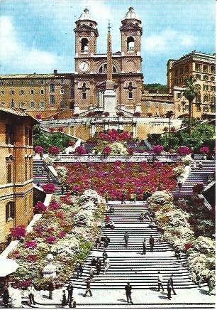 POSTAL A5082: Detalle de la Plaza de España de Roma