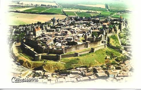 POSTAL A5071: Carcassonne, vista aerea