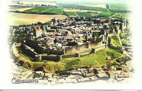 POSTAL A5071: Carcassonne, vista aerea