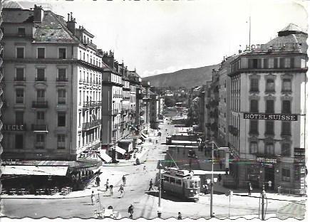 POSTAL A5061: Rue du Mont Blanc en Ginebra