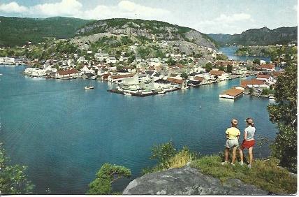 POSTAL A5117: Vista de Flekkefjord, Noruega