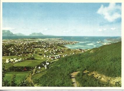 POSTAL A5107: Vista de Bodo, Noruega