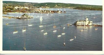 POSTAL A5187: Vista del puerto de Oslo, Noruega