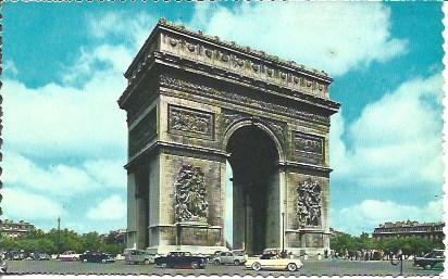 POSTAL A5278: Plaza y arco de Etoile en Paris
