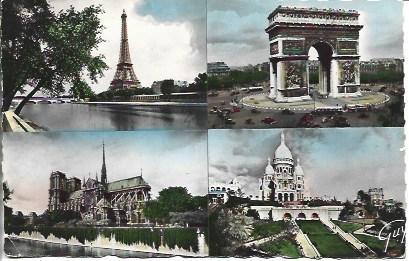 POSTAL A5261: Vistas de Paris