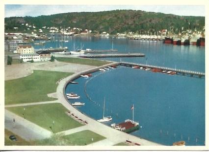 POSTAL A5208: Vista del puerto de Sandefjord, Noruega