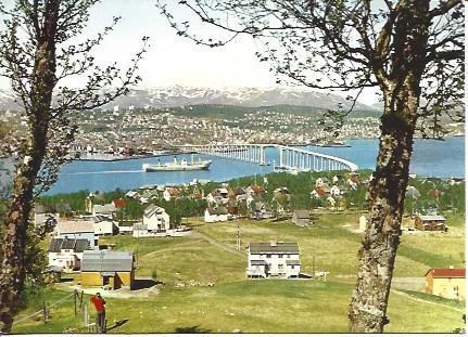 POSTAL A5224: Vista de Tromso, Noruega