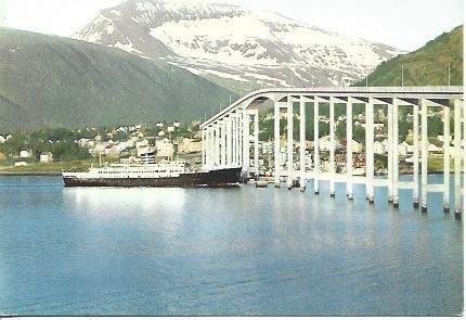 POSTAL A5223: Linea Express en el Puente Tromso, Noruega