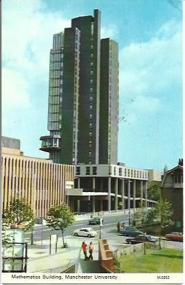 POSTAL A4923: Edificio de Matematicas en la Universidad de Manchester