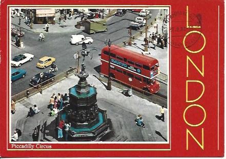POSTAL A4909: Vista aerea de Picadilly Circus en Londres