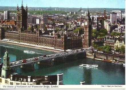 POSTAL A4904: Parlamento y rio Thames en Londres