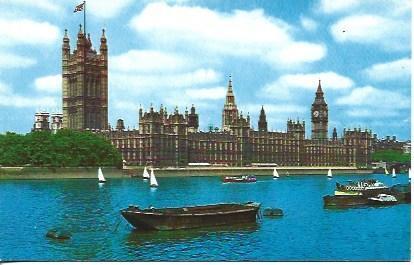 POSTAL A4902: Casas del Parlamento de Londres