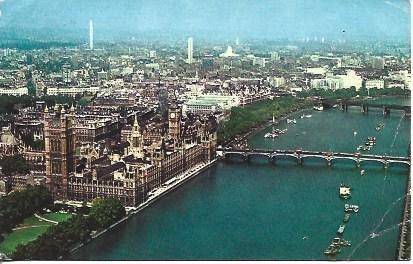 POSTAL A4897: Vista aerea del rio Thames