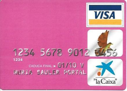 POSTAL A4824: Publicidad Visa La Caixa en rosa