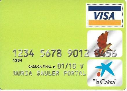 POSTAL A4823: Publicidad Visa La Caixa en verde
