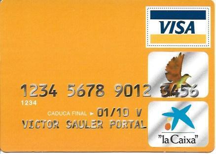 POSTAL A4822: Publicidad Visa La Caixa en naranja