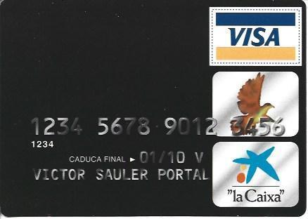 POSTAL A4821: Publicidad Visa La Caixa en negro