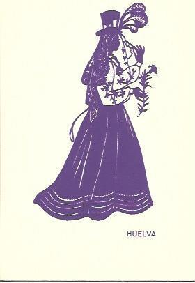 POSTAL A4819: Folklore de España, Huelva