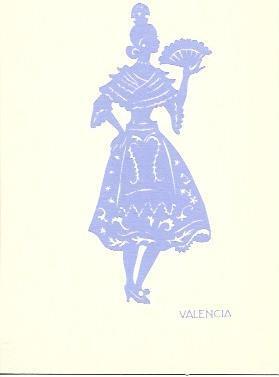 POSTAL A4806: Folklore de España, Valencia