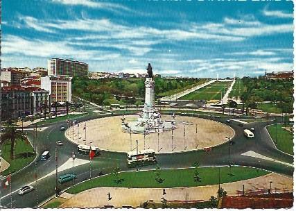 POSTAL A5020: Plaza del Marques de Pombal en Lisboa