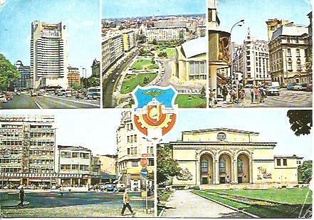 POSTAL A5032: Vistas de Bucarest