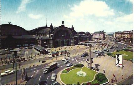POSTAL A4992: Estacion de Frankfurt