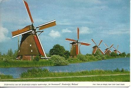 POSTAL A4949: Molinos en Holanda