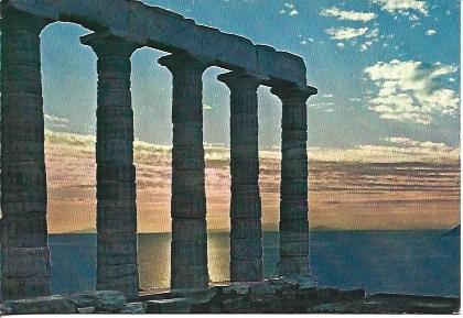 POSTAL A4945: Templo de Poseidon en Sounion, Grecia