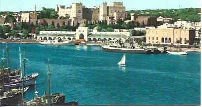 POSTAL A4944: Puerto de Rodas, Grecia