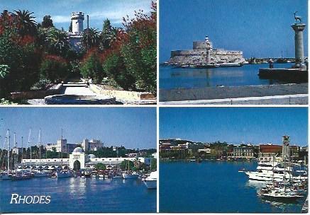 POSTAL A4942: Vistas de Rodas, Grecia